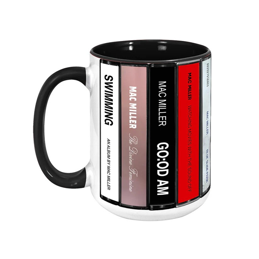 Mac Miller Cassette Collection Ceramic Accent Mug Gift for Music Lovers GradoCreations