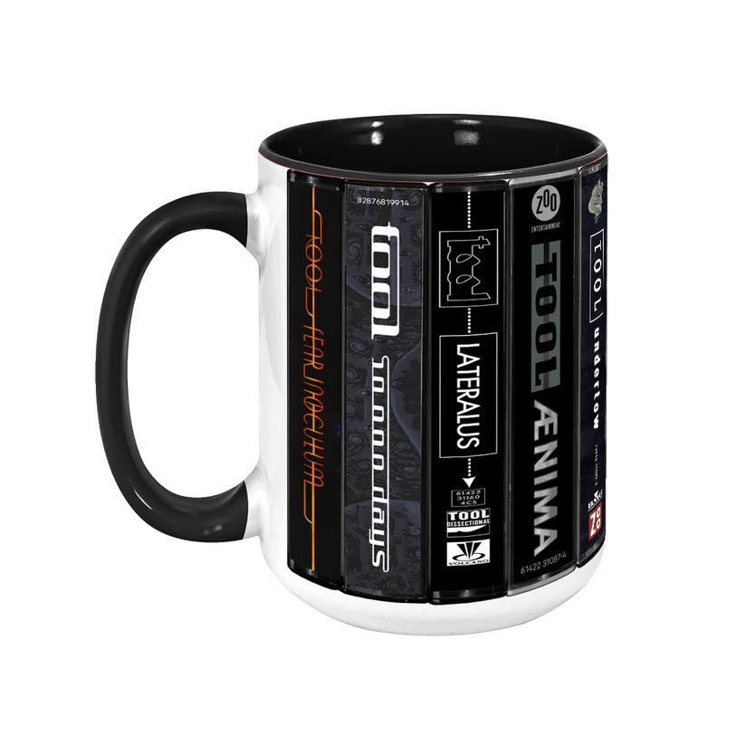 Retro Tool Cassette Collection Accent Mug for Music Lovers GradoCreations