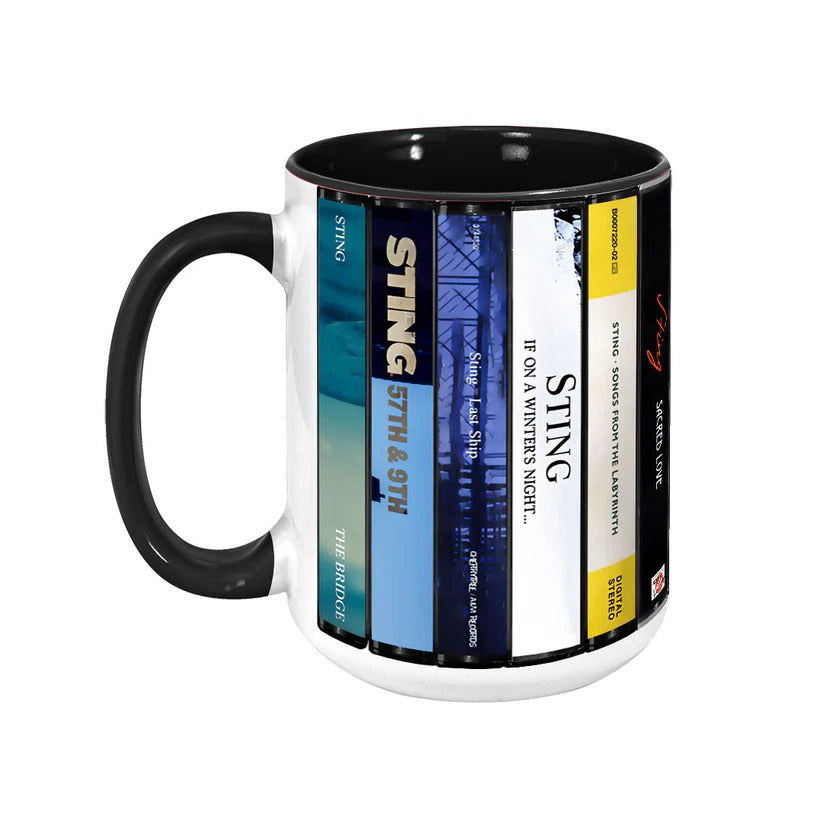 Sting Cassette Collection Ceramic Accent Mug Retro Music Gift GradoCreations