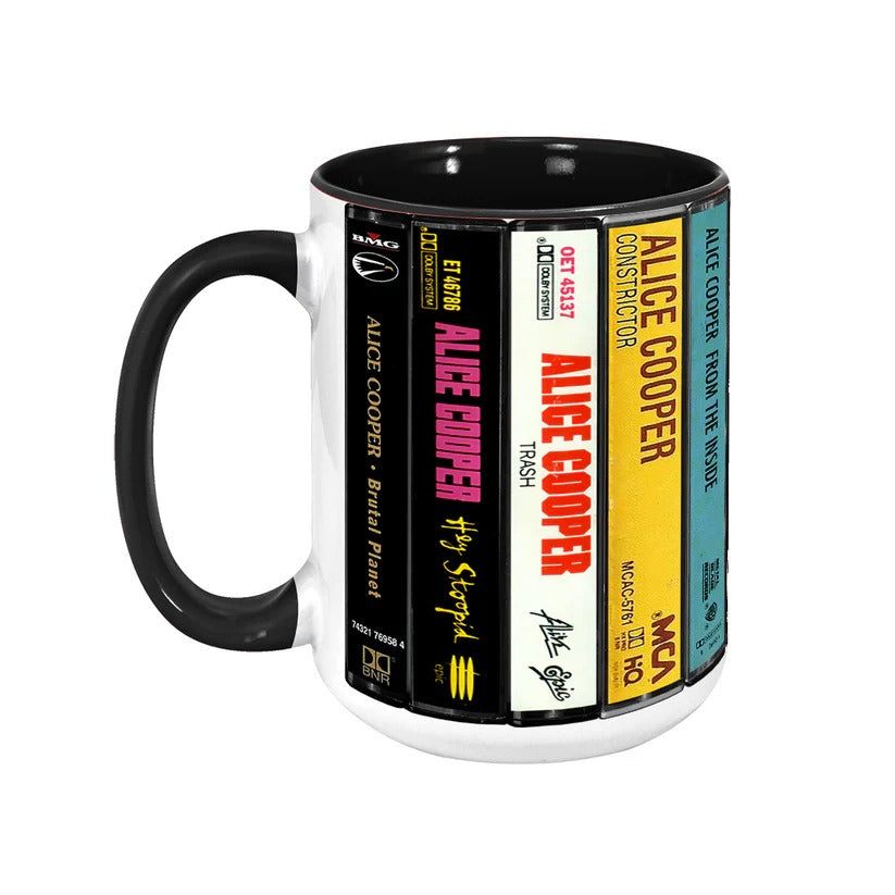Alice Cooper Cassette Collection Ceramic Accent Mug Gift GradoCreations
