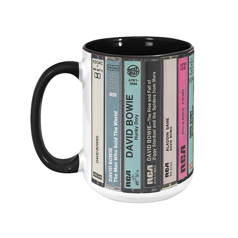 Retro Ceramic Accent Mug with David Bowie Album Design | Gifts for Music Lovers GradoCreations