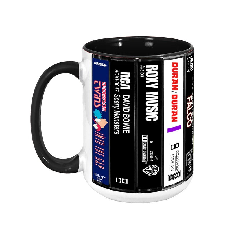 Retro New Wave Music Cassette Accent Mug Gift for Music Lovers GradoCreations