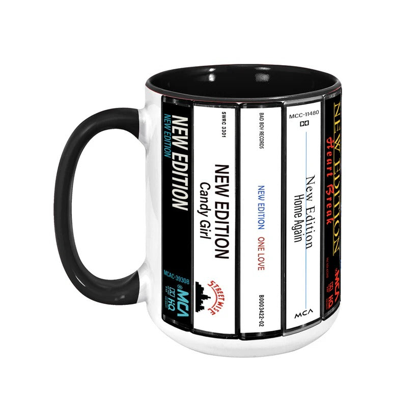 Retro New Edition Albums Accent Mug Ceramic Drinkware Gift GradoCreations