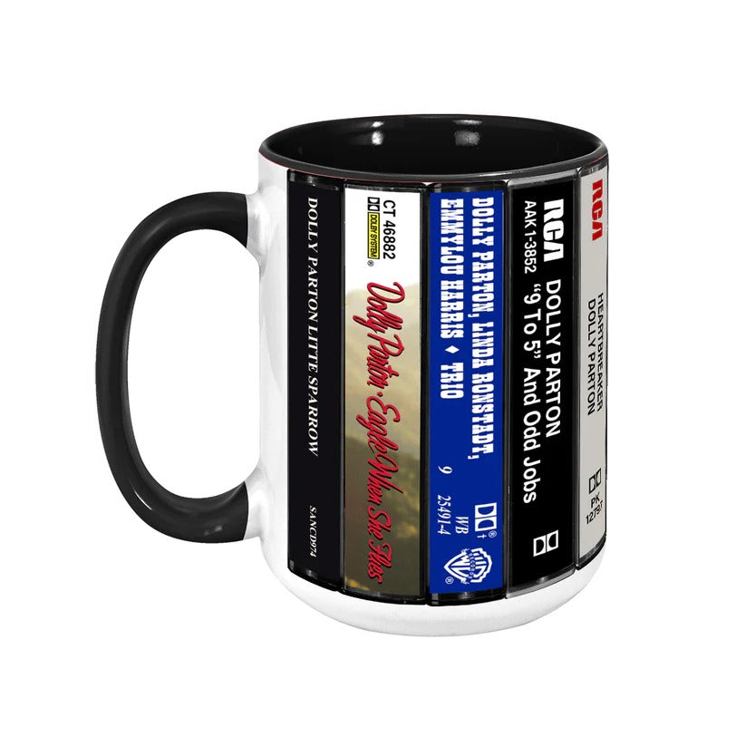 Retro Dolly Parton Cassette Accent Mug for Music Lovers GradoCreations
