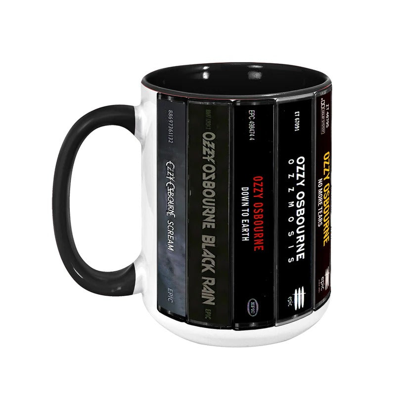 Ozzy Osbourne Cassette Album Retro Accent Mug Gift for Music Lovers GradoCreations