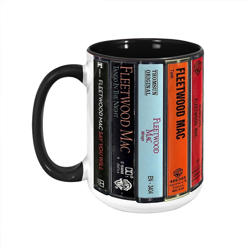 Fleetwood Mac Cassette Collection Accent Mug Retro Gift GradoCreations