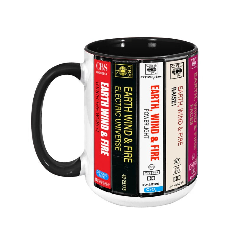 Retro Earth, Wind & Fire Cassette Accent Mug for Music Lovers GradoCreations