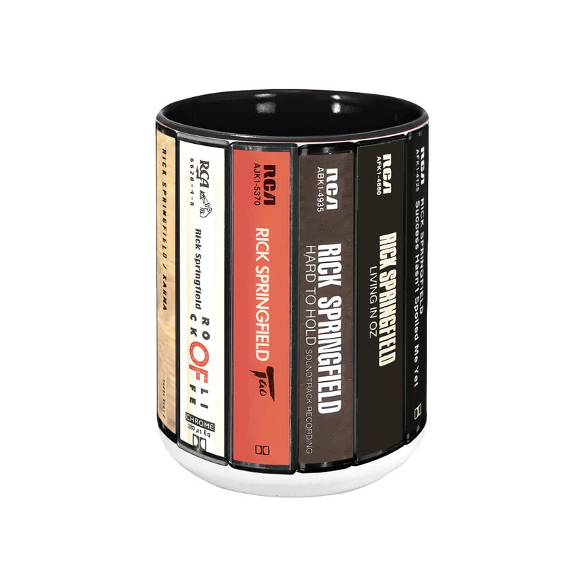 Retro Rick Springfield Cassette Accent Mug Ceramic Gift GradoCreations