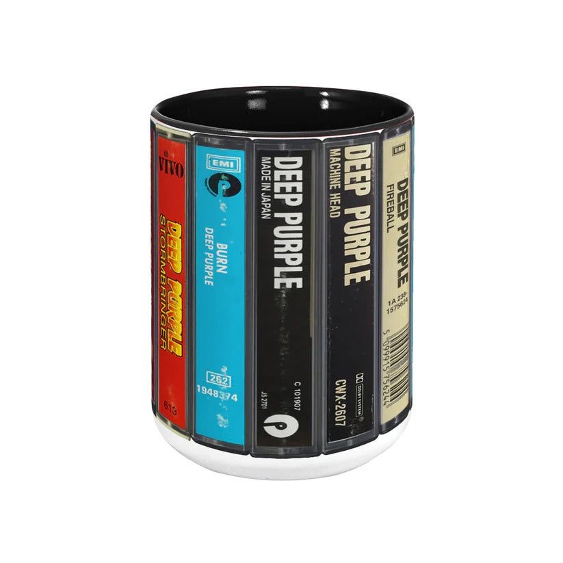 Deep Purple Cassette Accent Mug Gift for Music Lovers GradoCreations
