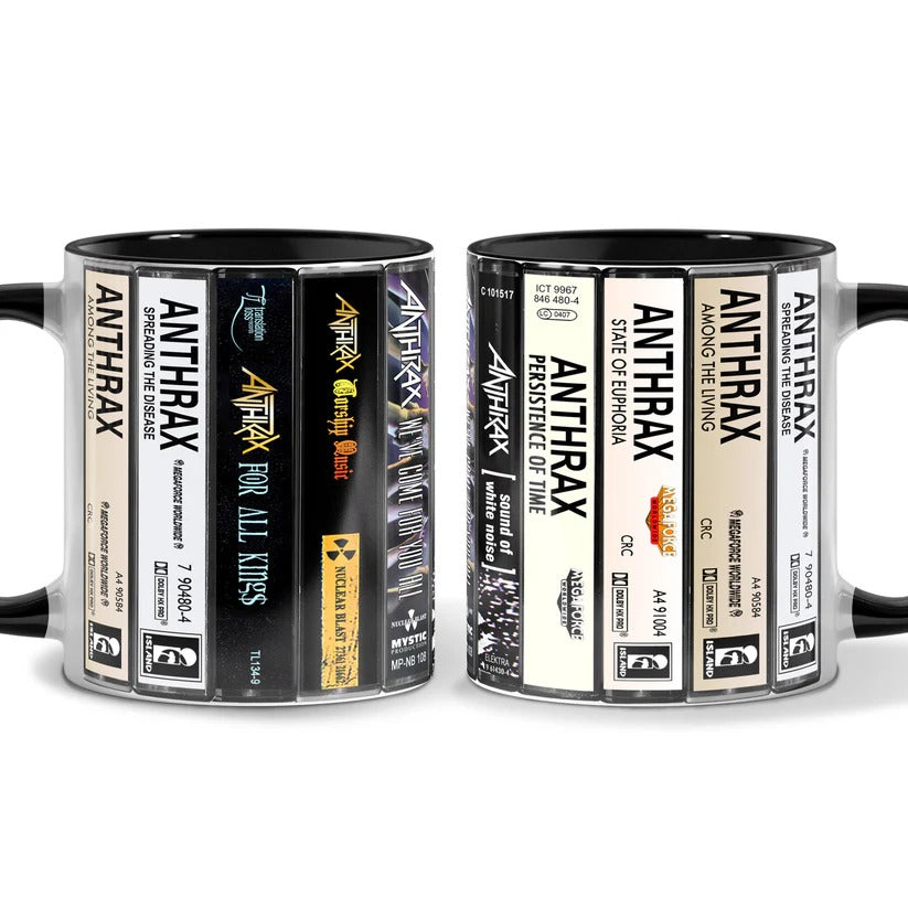Retro Anthrax Cassette Design Accent Mug Gift for Music Lovers GradoCreations