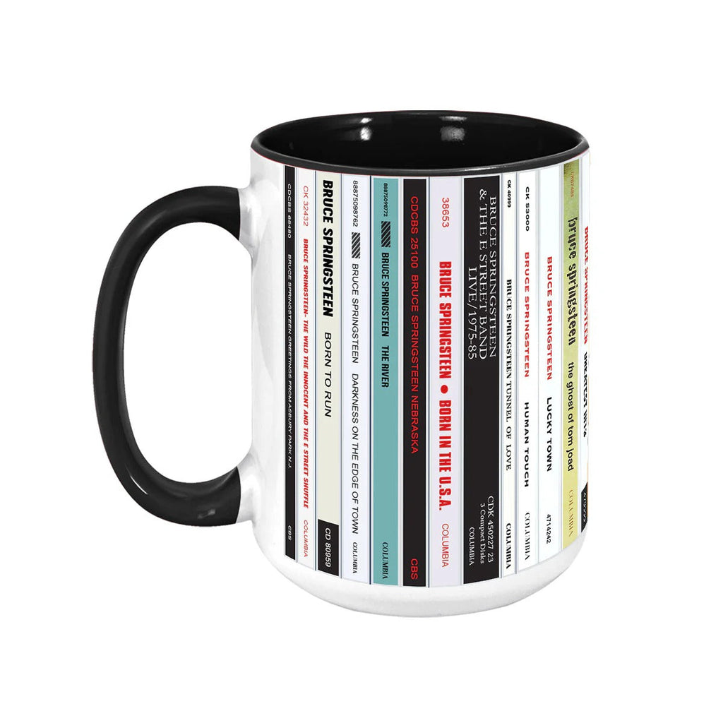 Bruce Springsteen CD Albums Accent Mug Ceramic Gift for Music Lovers GradoCreations
