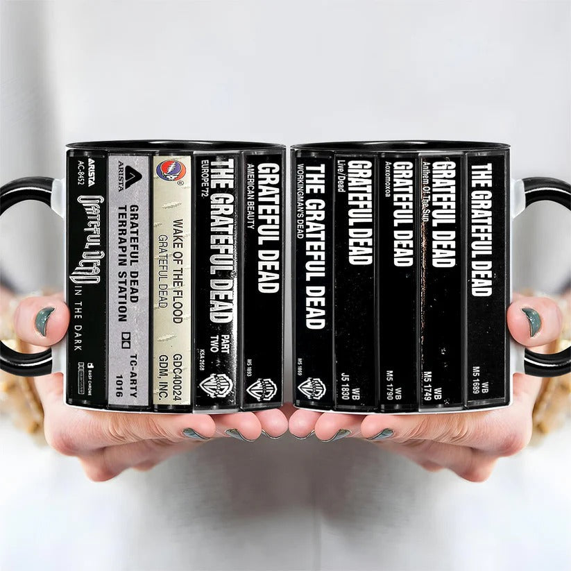 Retro Grateful Dead Cassette Accent Mug Ceramic Drinkware GradoCreations