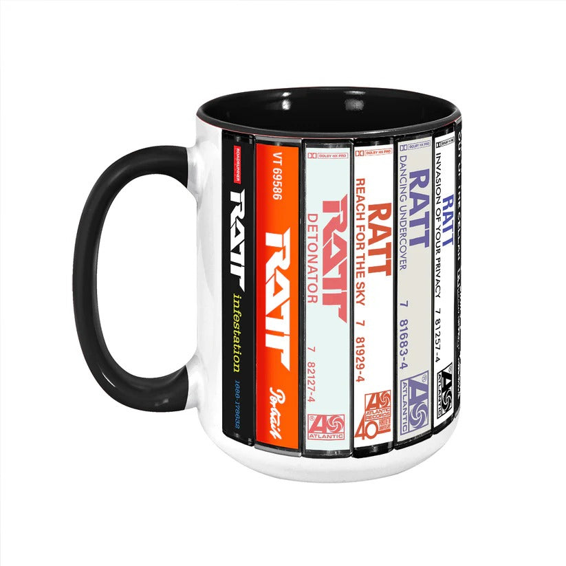 Ceramic RATT Cassette Accent Mug Great Gift for Music Lovers GradoCreations