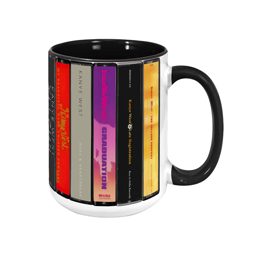 Kanye West Albums Retro Accent Mug Ceramic Drinkware Gift GradoCreations