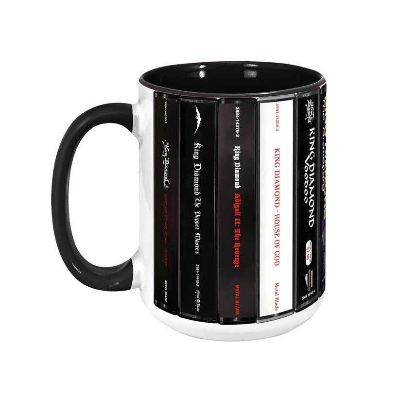 Retro King Diamond Cassette Accent Mug - Ceramic Drinkware Gift GradoCreations