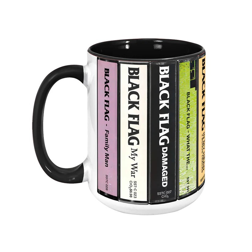 Black Flag Cassette Collection Accent Mug Retro Gift GradoCreations
