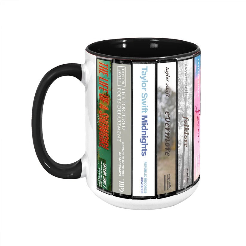 Taylor Swift Albums Collection Accent Mug Ceramic Gift for Fans GradoCreations