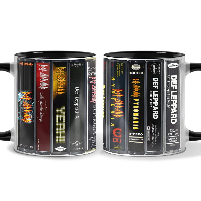 Def Leppard Cassette Accent Mug Retro Ceramic Gift for Music Lovers GradoCreations