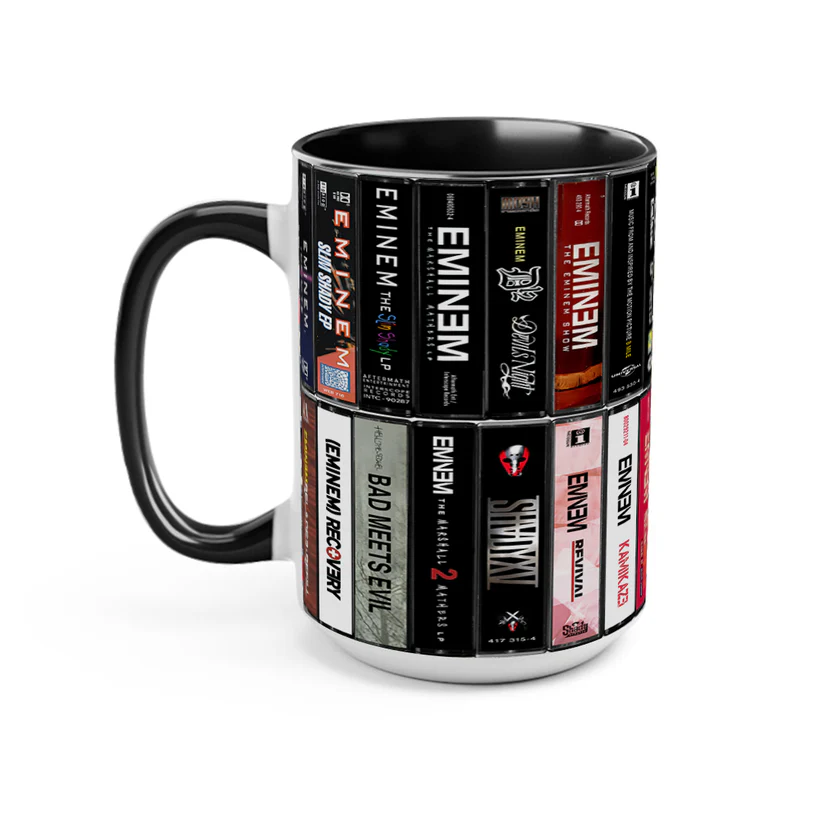 Eminem Albums Cassette Accent Mug Retro Ceramic Drinkware GradoCreations