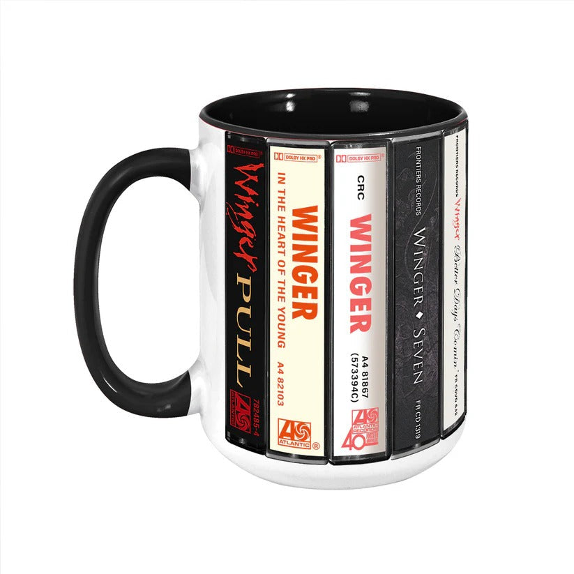 Retro Winger Albums Cassette Accent Mug | Ceramic Drinkware GradoCreations