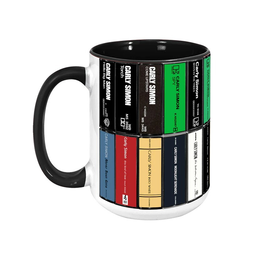 Ceramic Accent Mug Retro Carly Simon Cassette Collection Gift GradoCreations