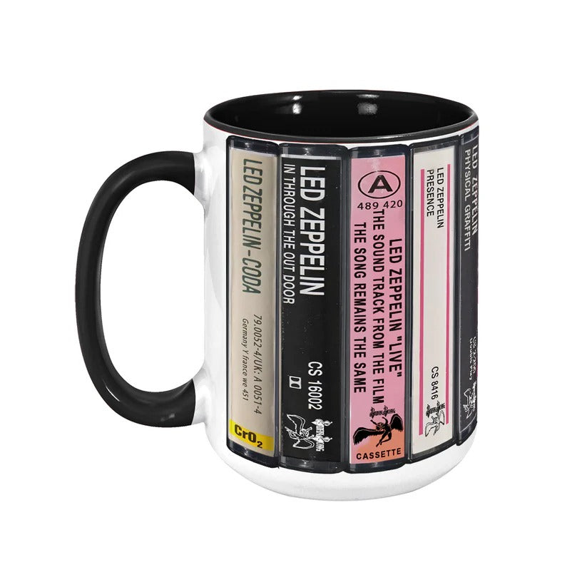 Led Zeppelin Retro Accent Mug Ceramic Drinkware Gift for Music Lovers GradoCreations