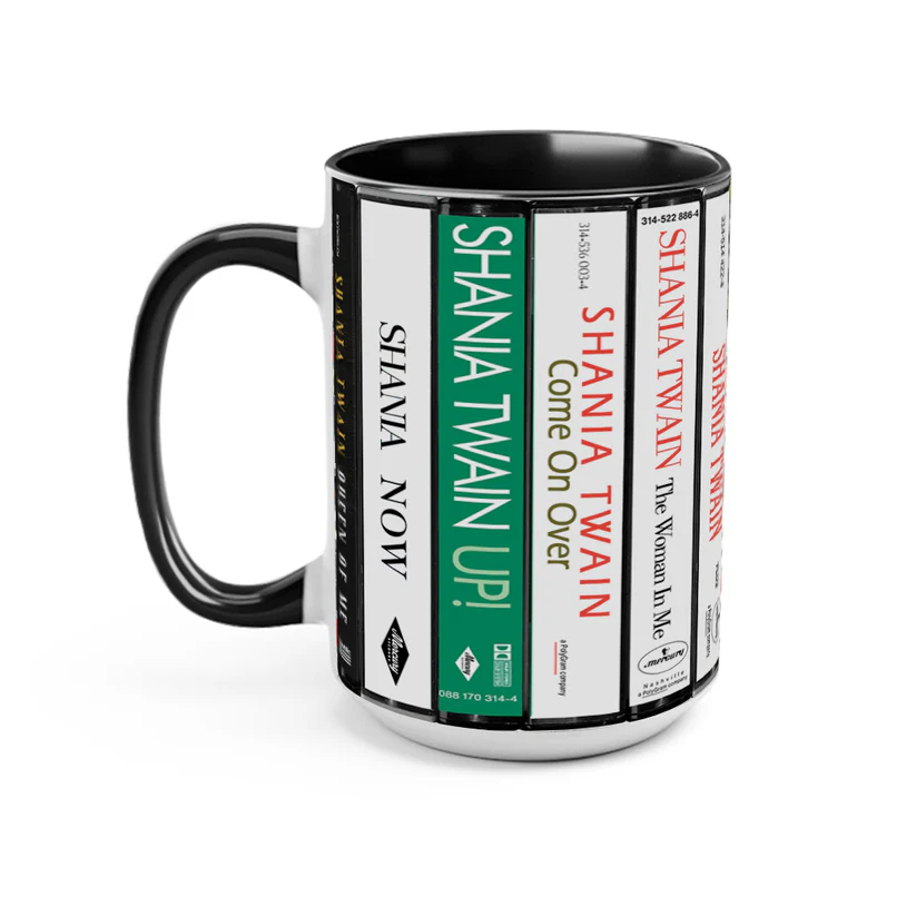 Shania Twain Cassette Music Accent Mug Ceramic Drinkware GradoCreations