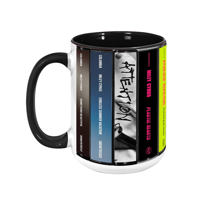 Miley Cyrus Cassette Collection Retro Accent Mug | Gift for Music Lovers GradoCreations