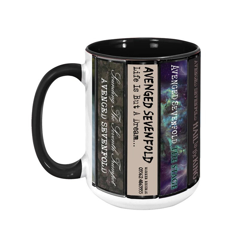 Avenged Sevenfold Albums Retro Accent Mug Ceramic Drinkware Gift GradoCreations