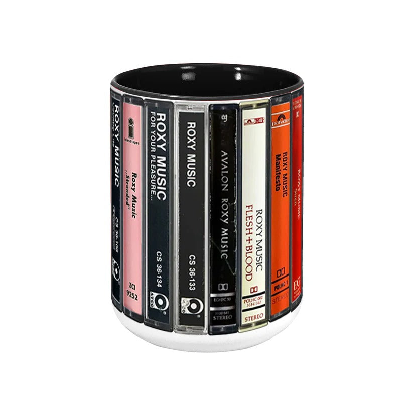 Retro Roxy Music Cassette Accent Mug for Music Lovers GradoCreations