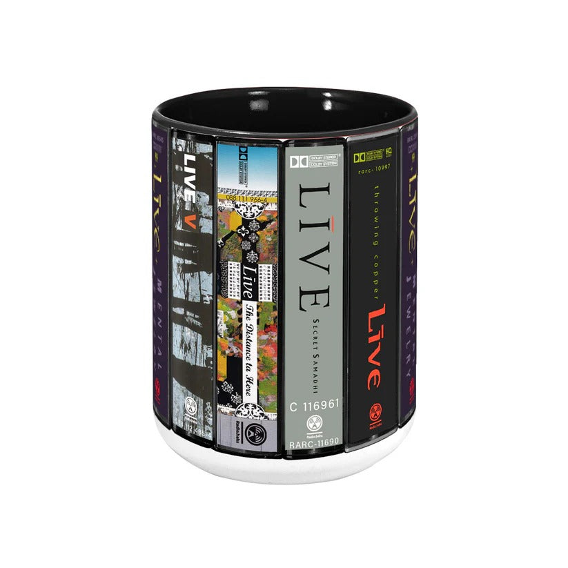 Retro Live Albums Cassette Accent Mug Ceramic Drinkware Gift GradoCreations