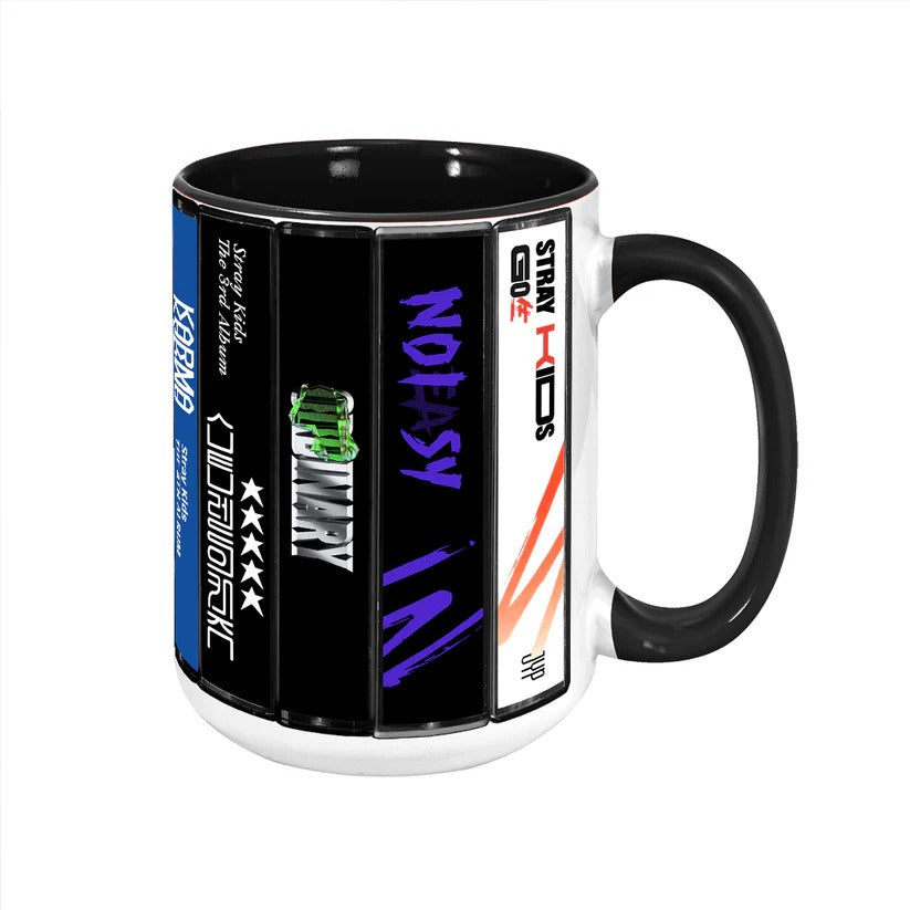 Stray Kids Retro Accent Mug Custom Design for Music Lovers GradoCreations