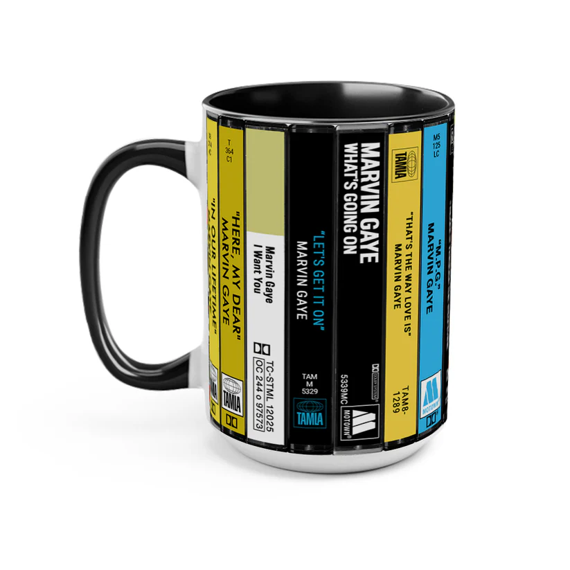 Retro Ceramic Accent Mug Marvin Gaye Cassette Collection Gift GradoCreations