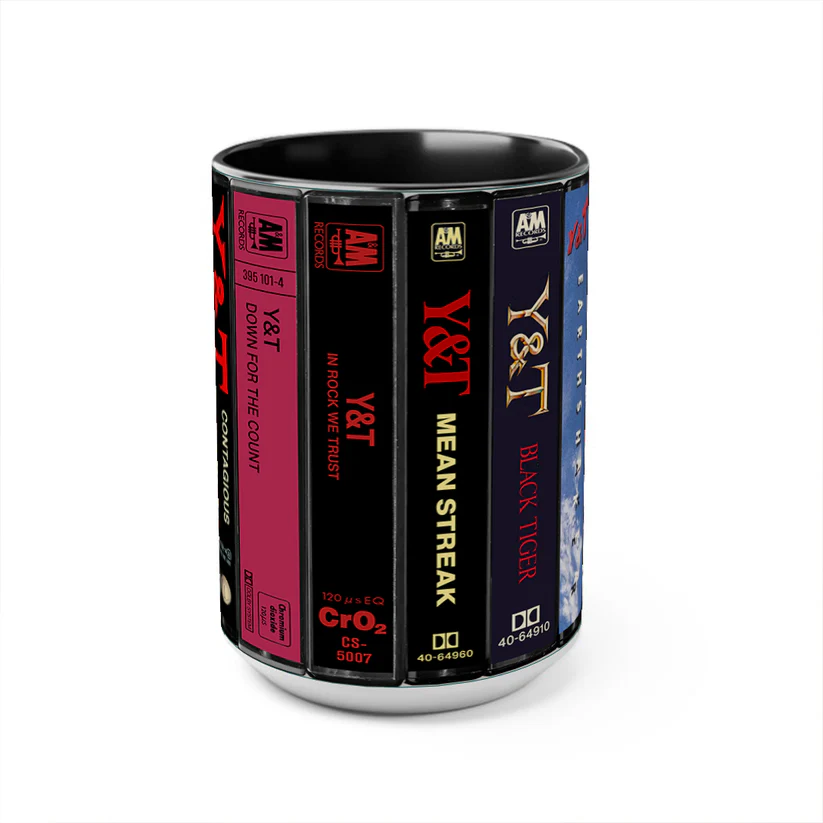 Y&T Cassette Design Accent Mug Retro Music Gift GradoCreations