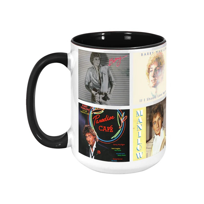 Retro Barry Manilow Album Covers Accent Mug Gift for Music Lovers GradoCreations