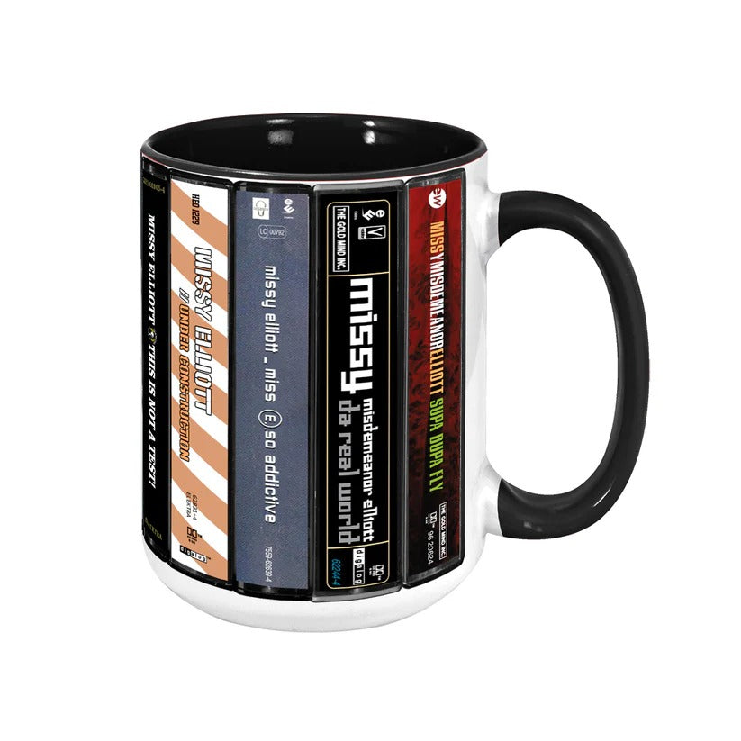Retro Missy Elliott Cassette Accent Mug Ceramic Drinkware Gift GradoCreations