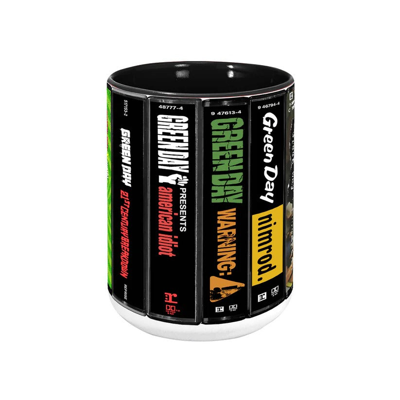Green Day Cassette Collection Accent Mug for Music Lovers GradoCreations