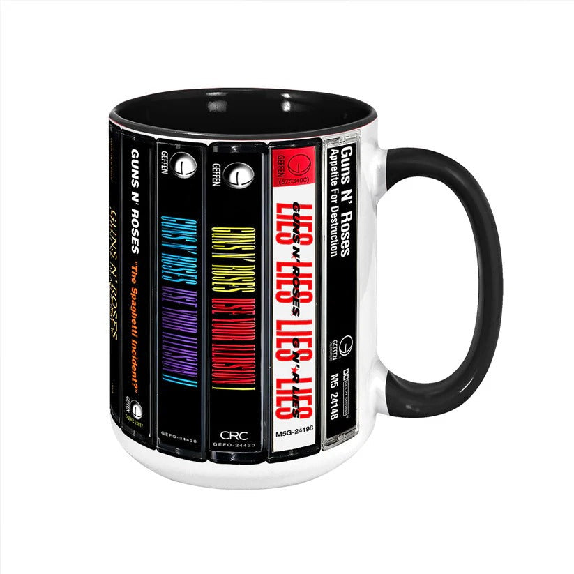 Guns N Roses Cassette Collection Ceramic Accent Mug Gift GradoCreations