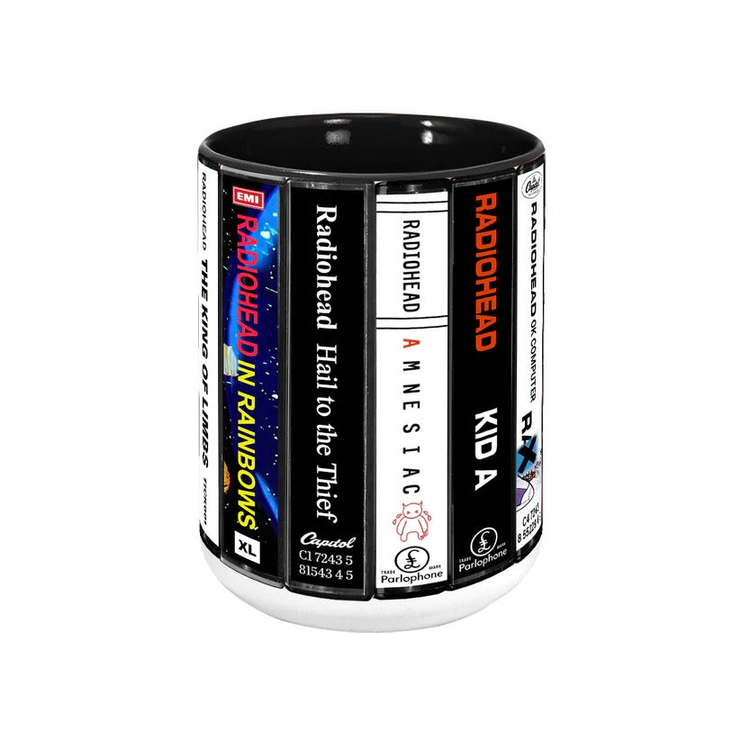 Retro Radiohead Cassette Accent Mug Unique Gift for Music Lovers GradoCreations