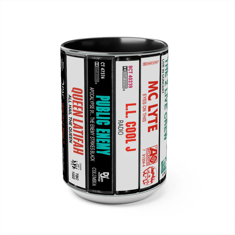 Retro Hip Hop Tapes Accent Mug Ceramic Drinkware Gift GradoCreations