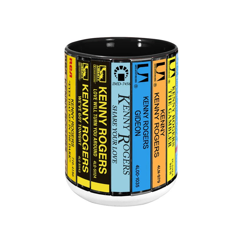 Kenny Rogers Cassette Collection Ceramic Accent Mug GradoCreations