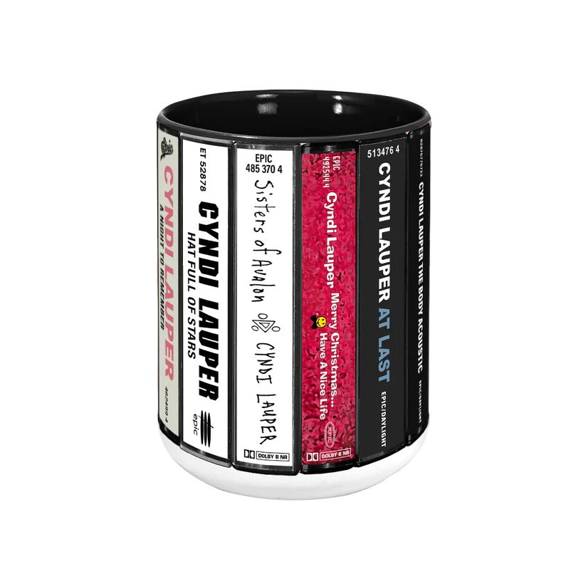 Cyndi Lauper Cassette Accent Mug Retro Drinkware Gift GradoCreations