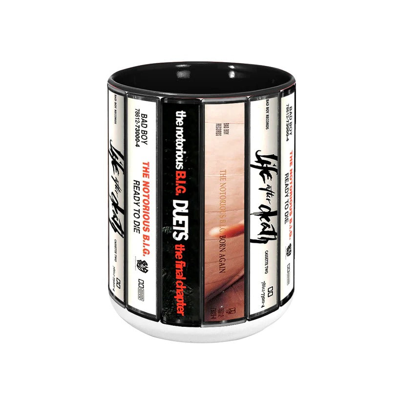 Retro Accent Mug featuring Notorious B.I.G. Albums | Ceramic Drinkware GradoCreations