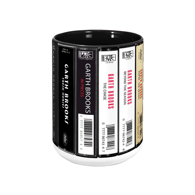 Garth Brooks Cassette Retro Accent Mug Ceramic Gift GradoCreations