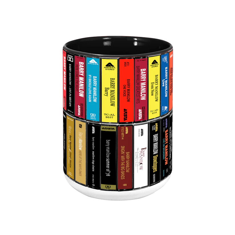 Retro Barry Manilow Cassette Accent Mug Ceramic Drinkware GradoCreations
