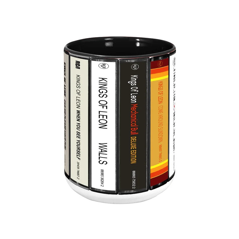 Kings Of Leon Cassette Collection Ceramic Accent Mug Gift for Music Lovers GradoCreations