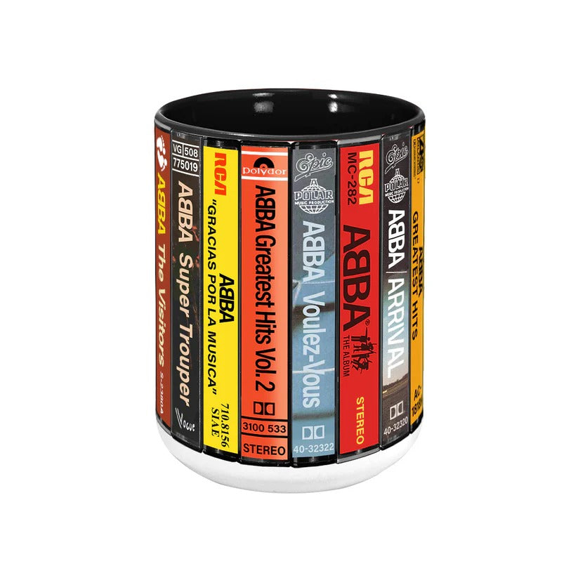 Retro ABBA Cassette Collection Ceramic Accent Mug Gift GradoCreations