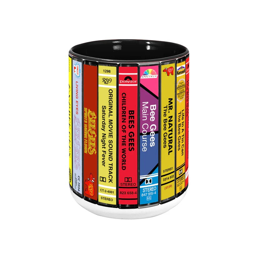 Bee Gees Cassette Collection Accent Mug Ceramic Drinkware GradoCreations