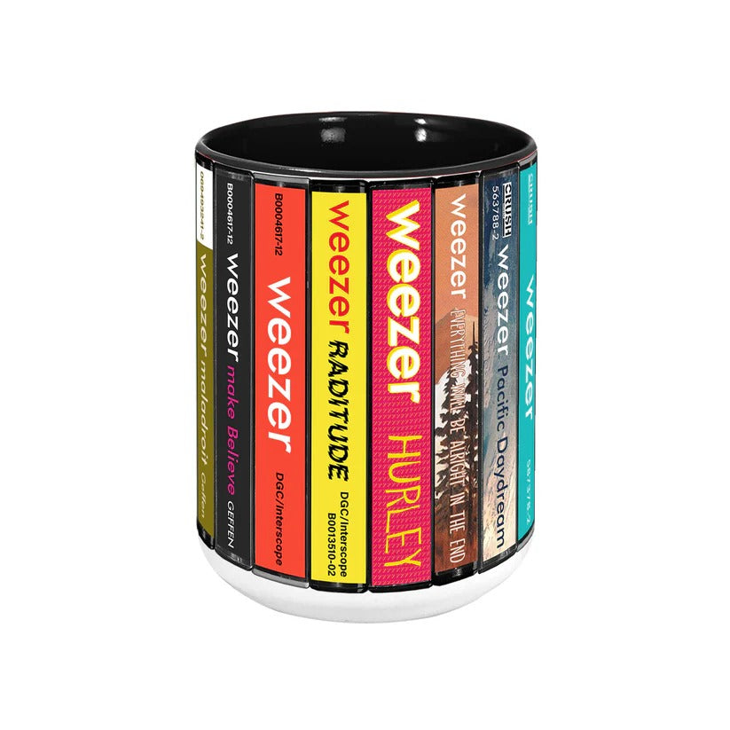 Weezer Albums Retro Accent Mug Ceramic Drinkware Gift GradoCreations