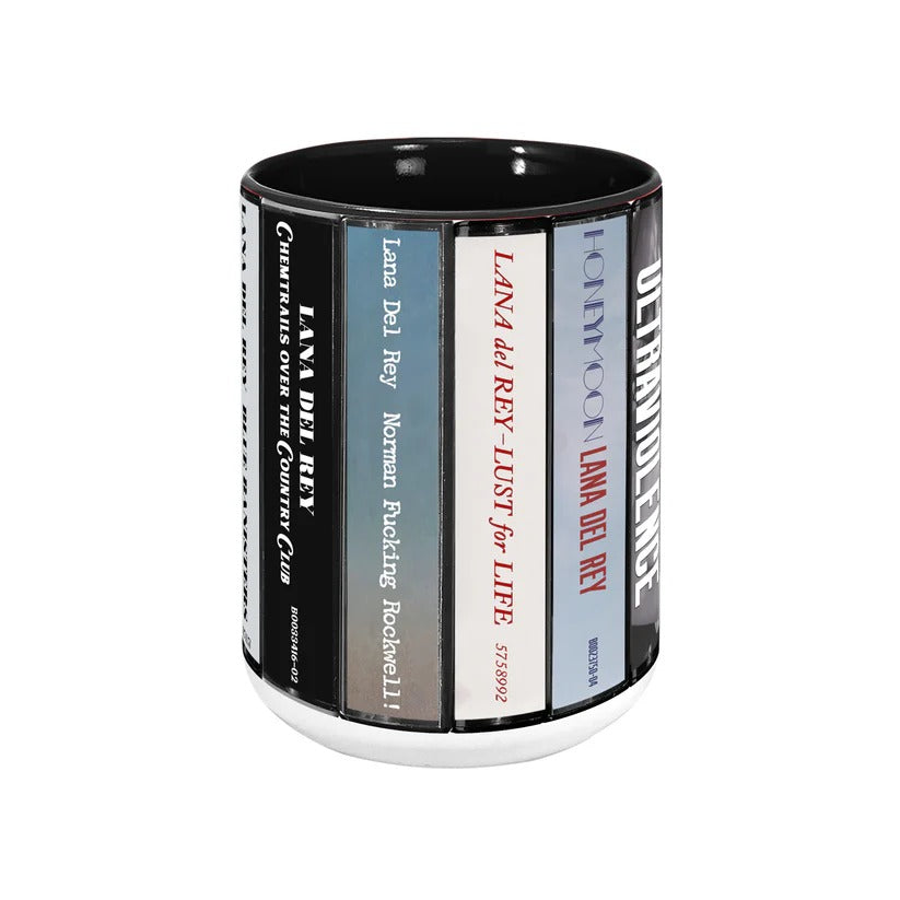 Retro Accent Mug with Lana Del Rey Cassette Collection Design GradoCreations